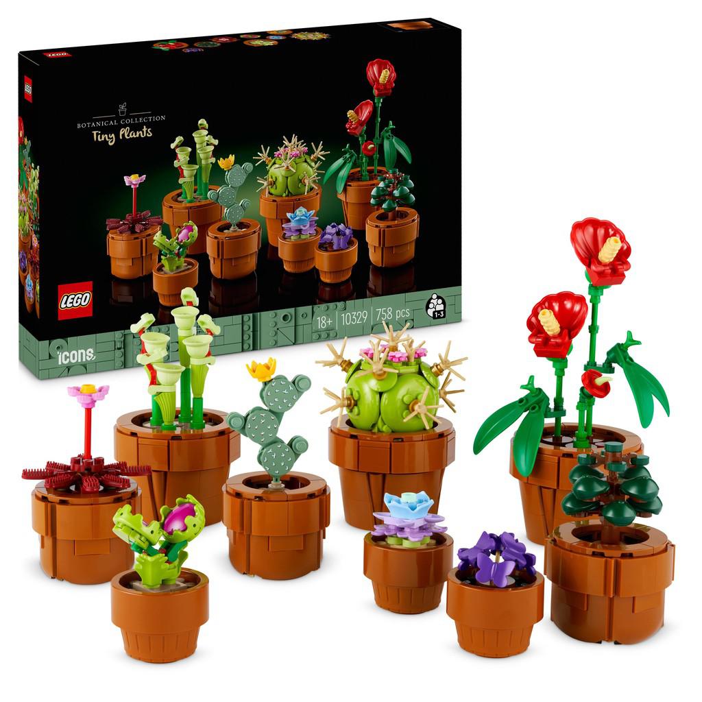 an assortment of LEGO tiny plants from the icons line