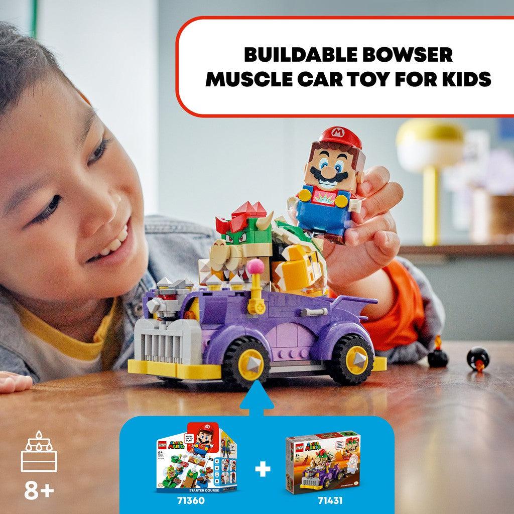 Build able Bowser muscle car toy for kids