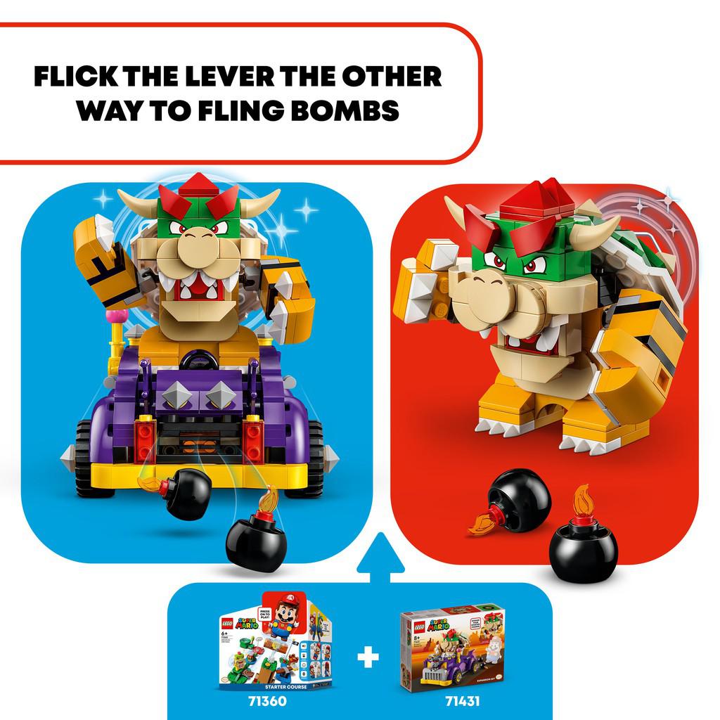 flick the lever the other way to fling LEGO bombs
