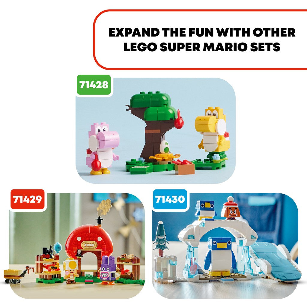 expand the fun with other LEGO Super Mario sets. 71428 71429 71430