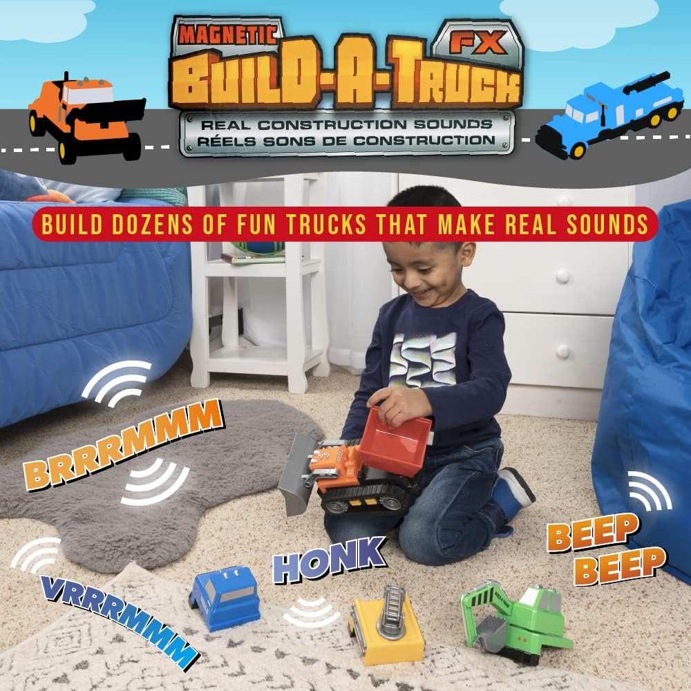 build dozens of fun trucks that make real sounds