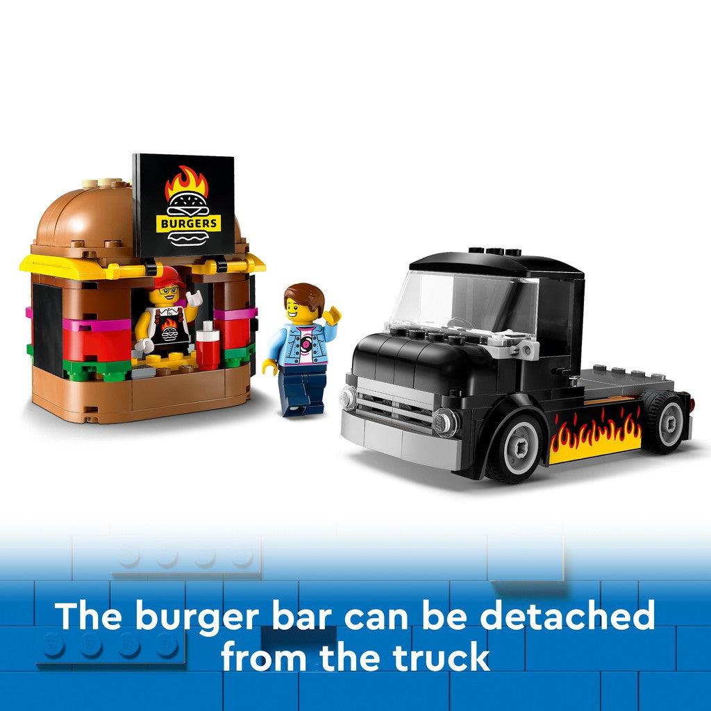 the burger bar can be detached from the truck