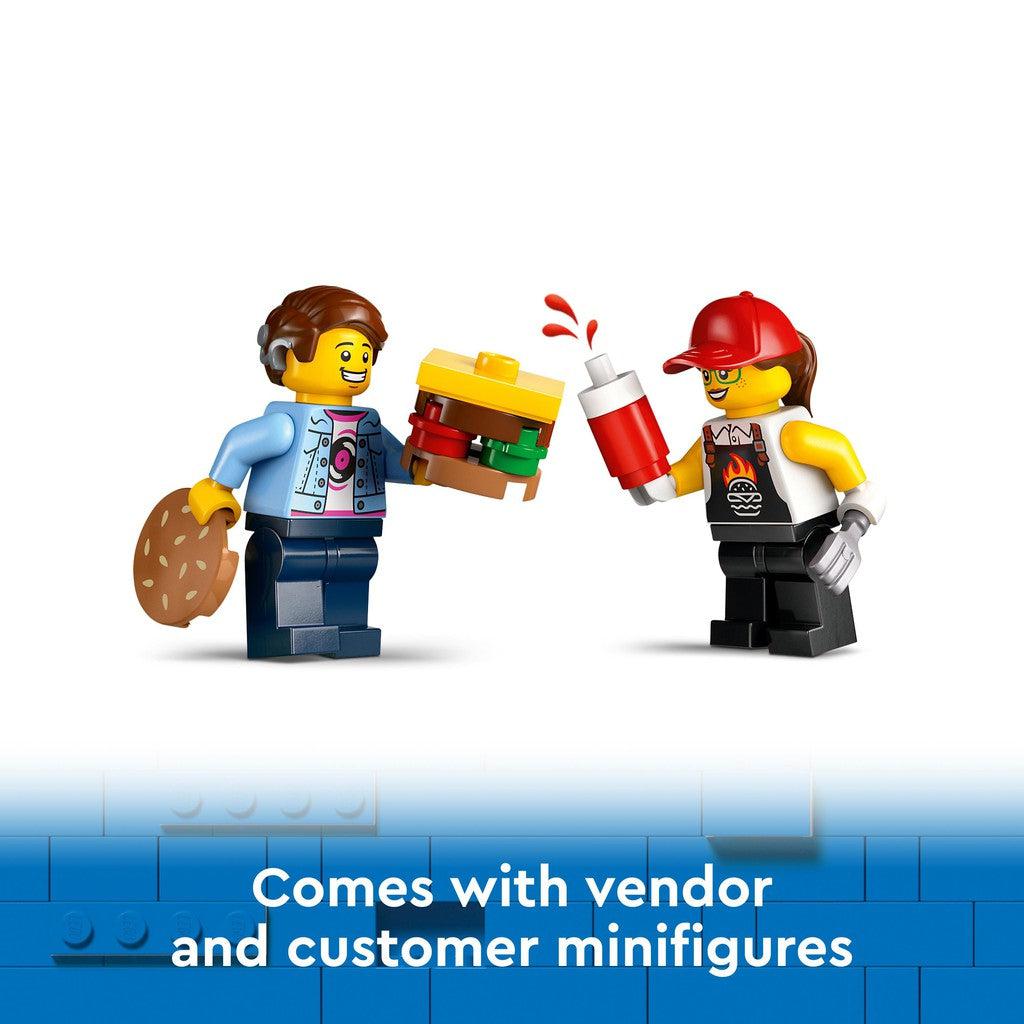 comes with vendor and customer minifigures