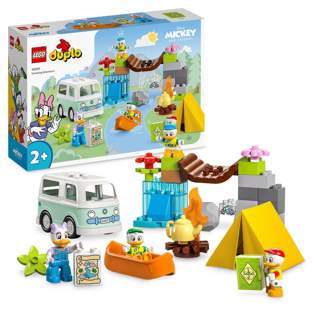 image shows the Disney LEGO DUPLO Camping Adventures van with Daisy Duck. 