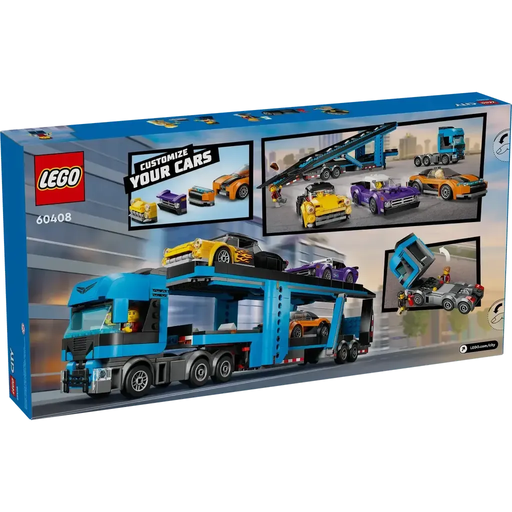 Car Transporter Truck with Sports Cars-LEGO-The Red Balloon Toy Store