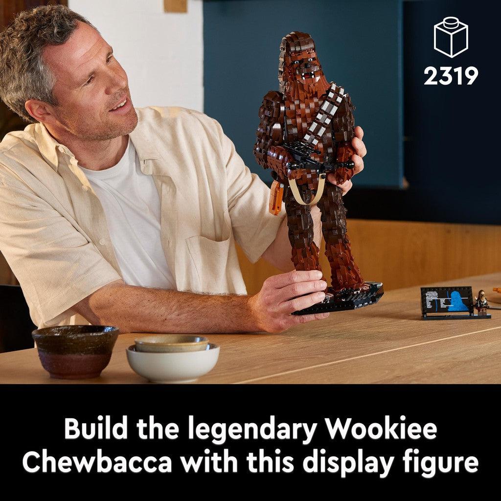 for ages 18+ 2319 LEGO pieces. Build the legendary Wookiee Chewbacca with this display figure. 