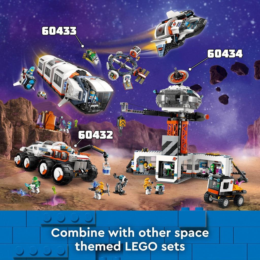 combine with ohter space themed LEGO sets. 60433 60434 