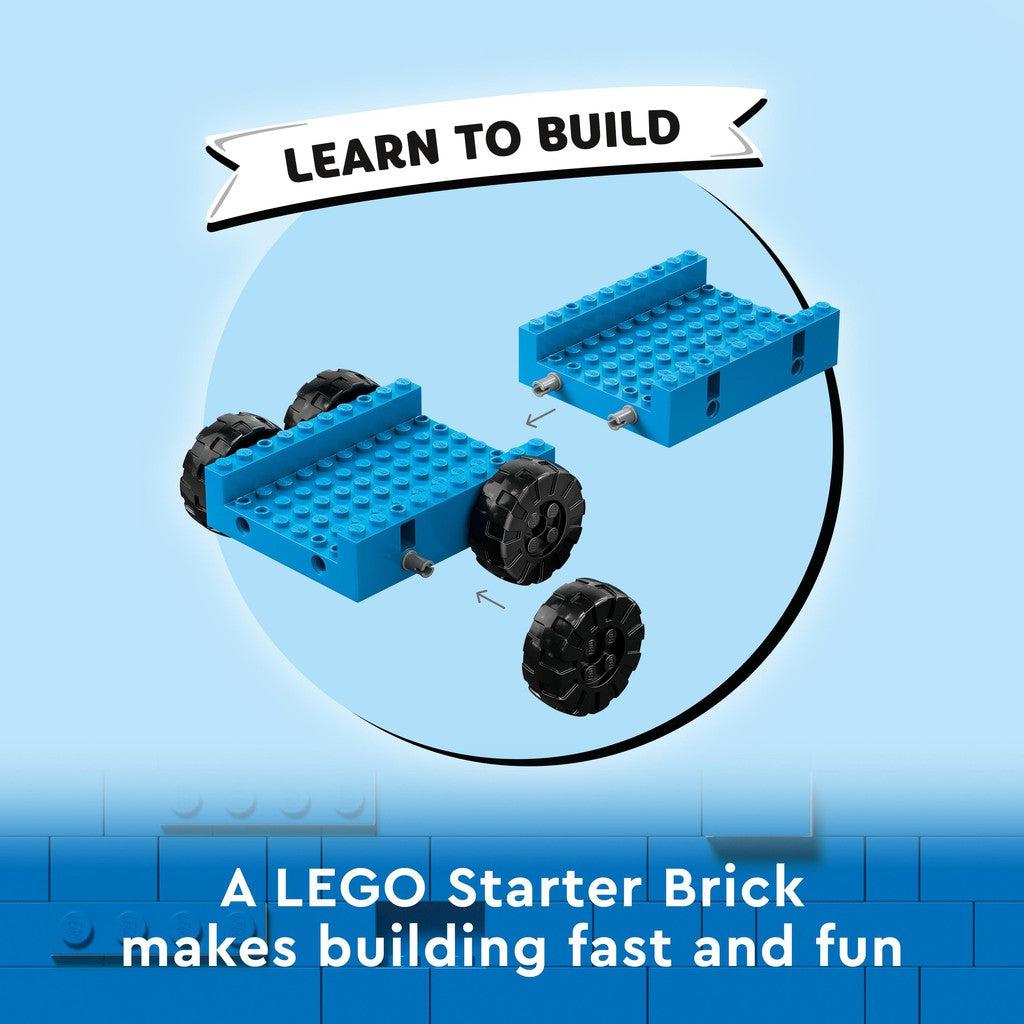 A LEGO srarter brick makes building fast and fun