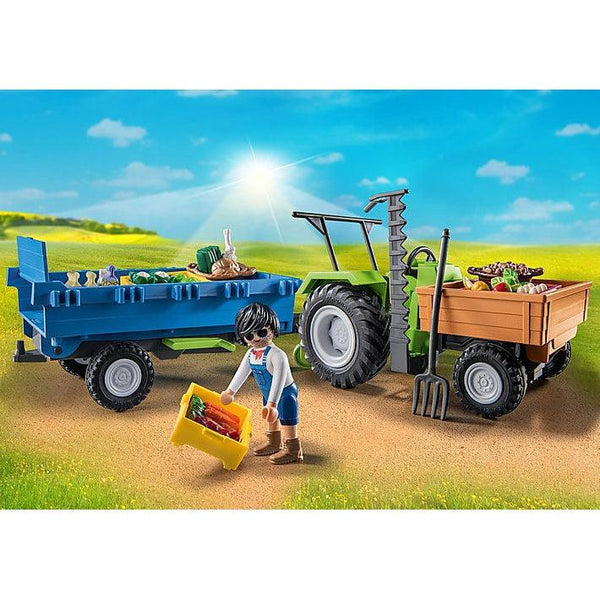 Playmobil Tractor with Trailer