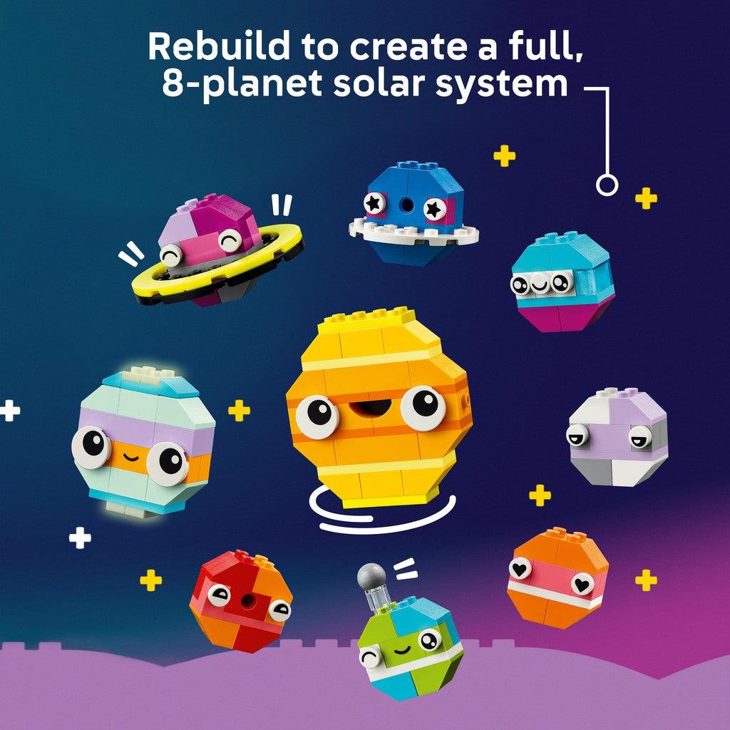 rebuild to create a full, 8- planet solar system