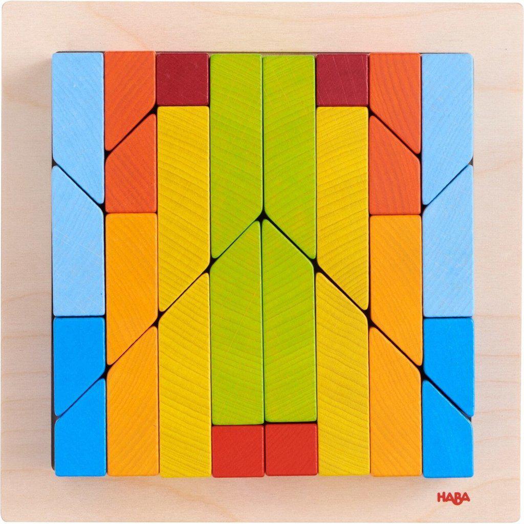Image of a pretty mosaic created with the included colorful blocks.