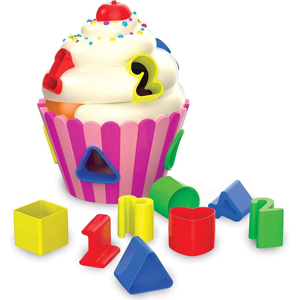 put the square piece in the square hole on this fun cupcake design