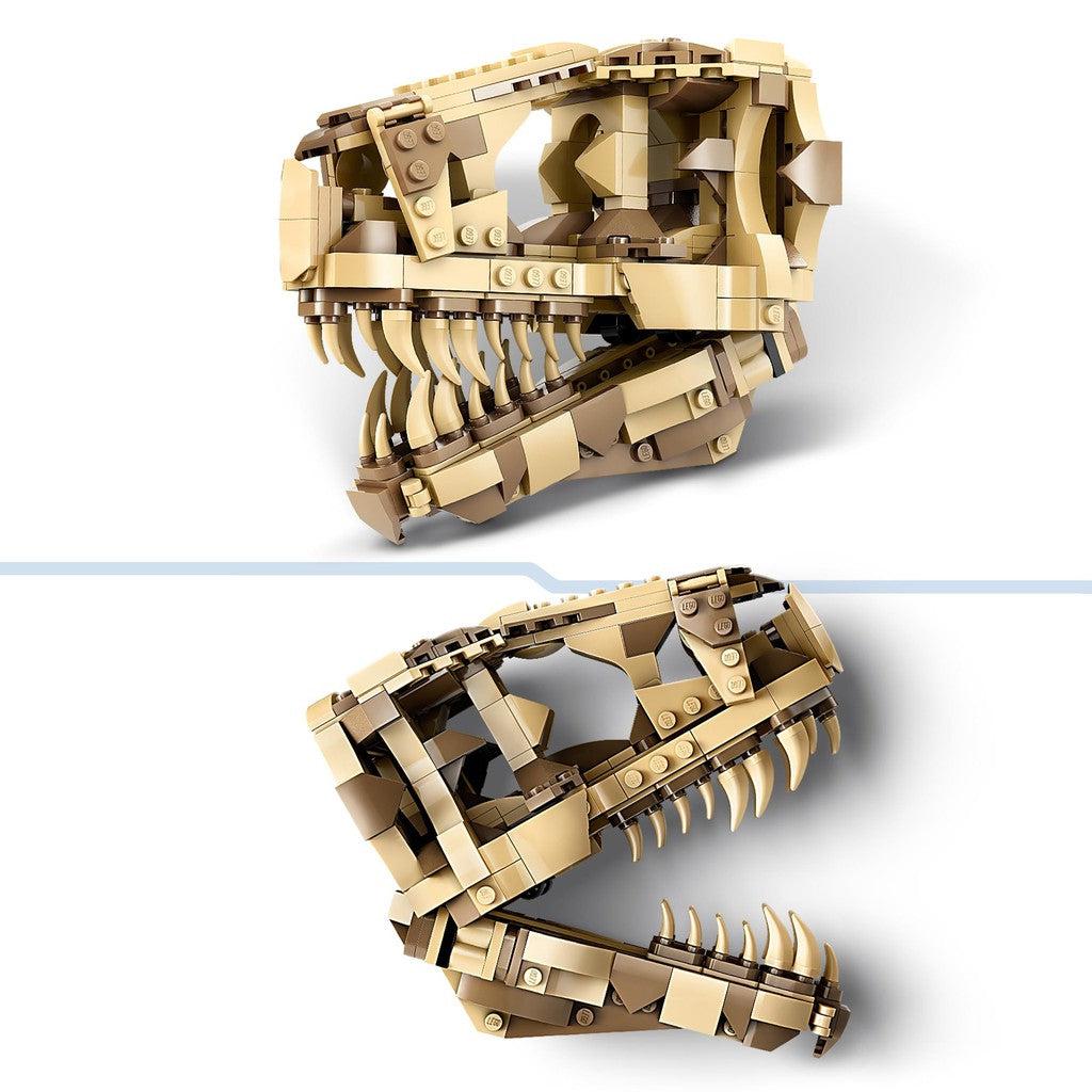 the LEGO skull features sharp teeth with a jaw that can open and close