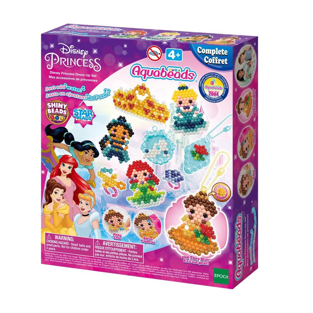 Disney Princess Dress Up Set create Arial, belle, jasmine, cinderella and more with this aquabeads set!