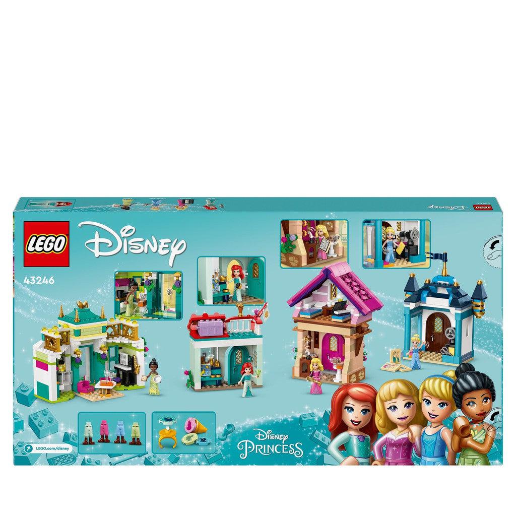 the back of the box shows different markets with different Disney princesses