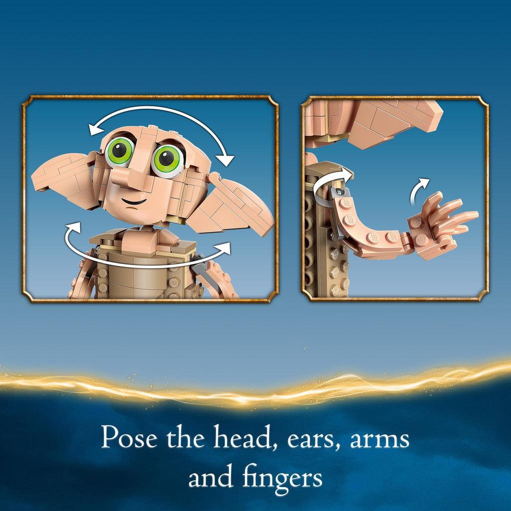 Pose the head, ears, arms and fingers
