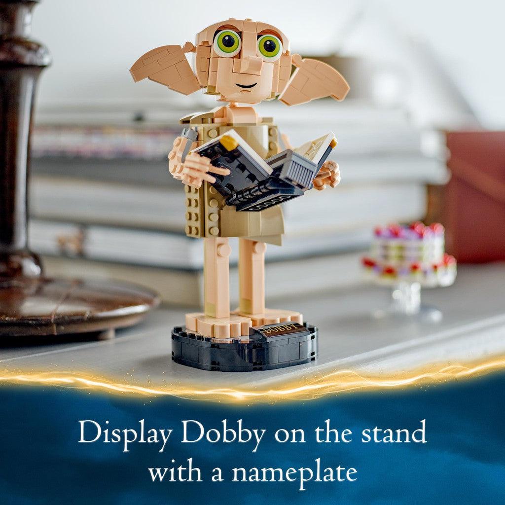 Display Dobby on the stand with a nameplate