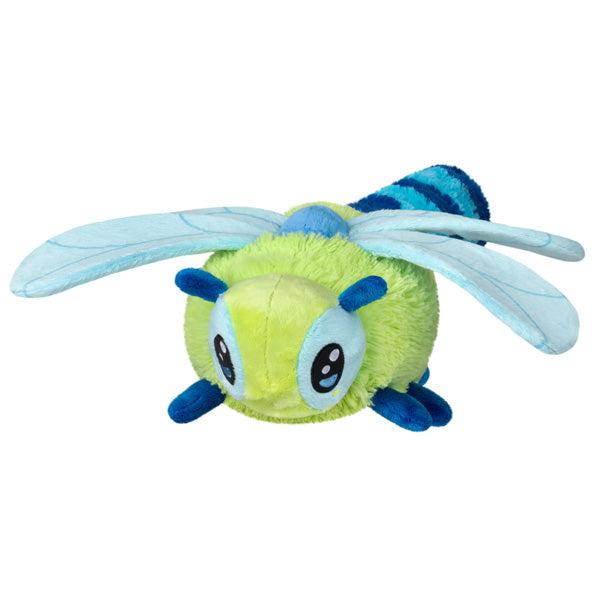Image of the Dragonfly squishable. It has a green body, blue tail, and light blue wings.