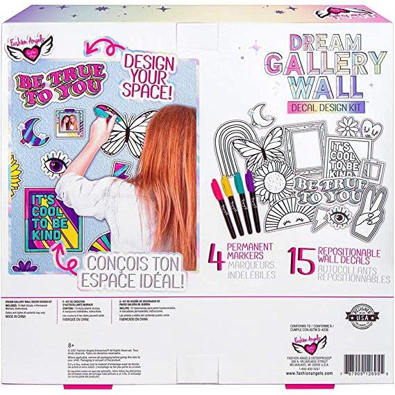 Image of the back of the packing for the craft kit. It has pictures of a girl coloring the stickers.