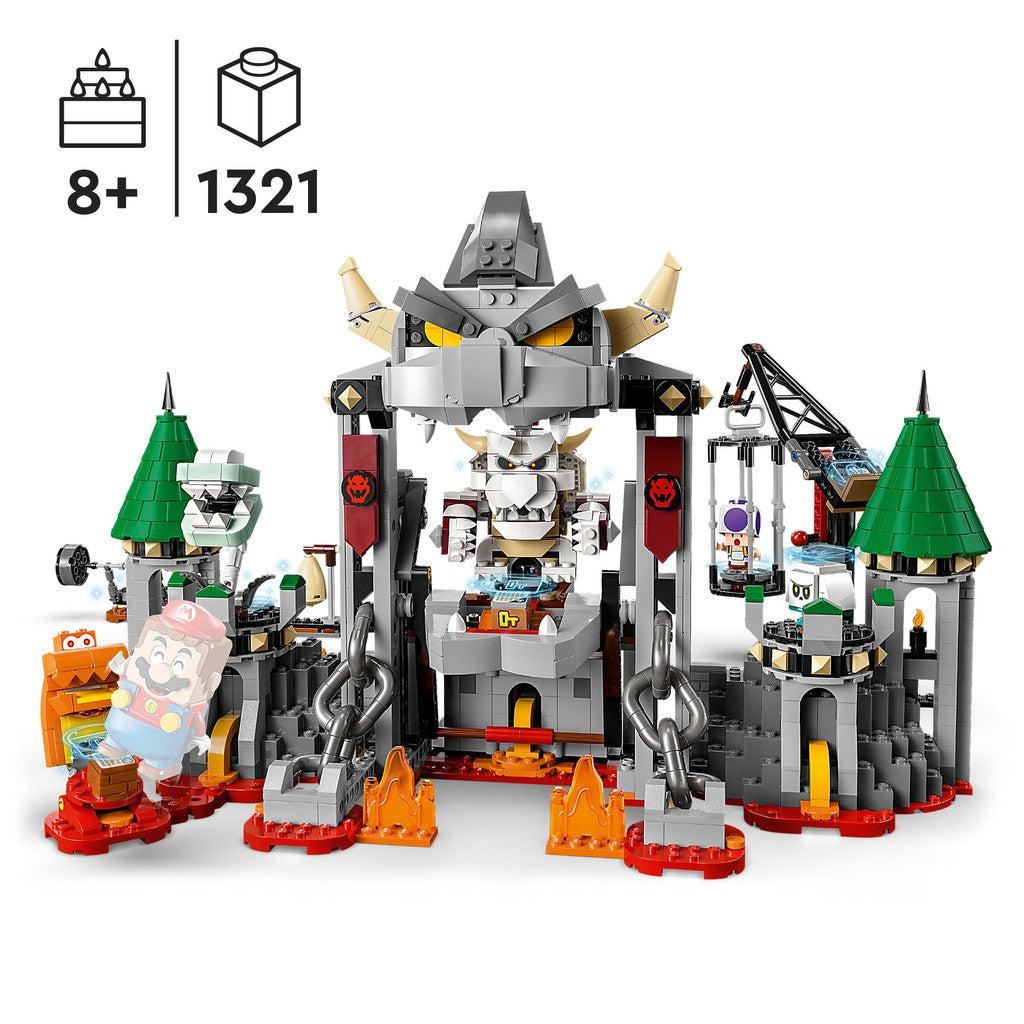 for ages 8+ with 1321 LEGO pieces inside to build the catle. 
