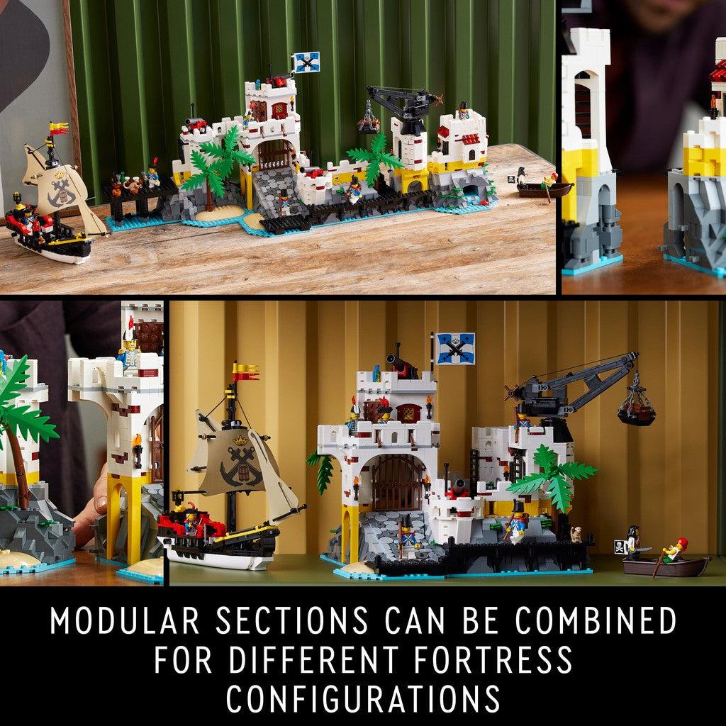 modular sections can be combined for different fortress configurations