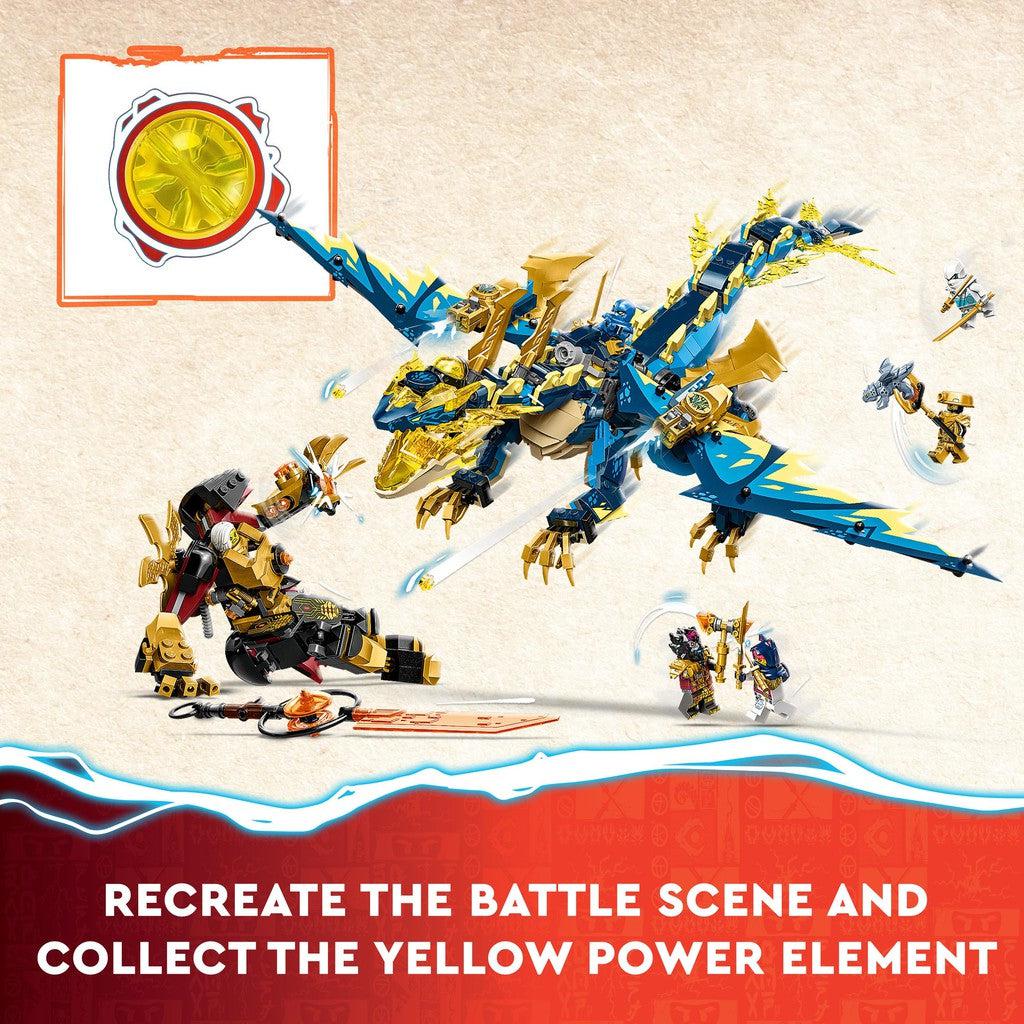 recreate the battle scene and collect the yellow power element