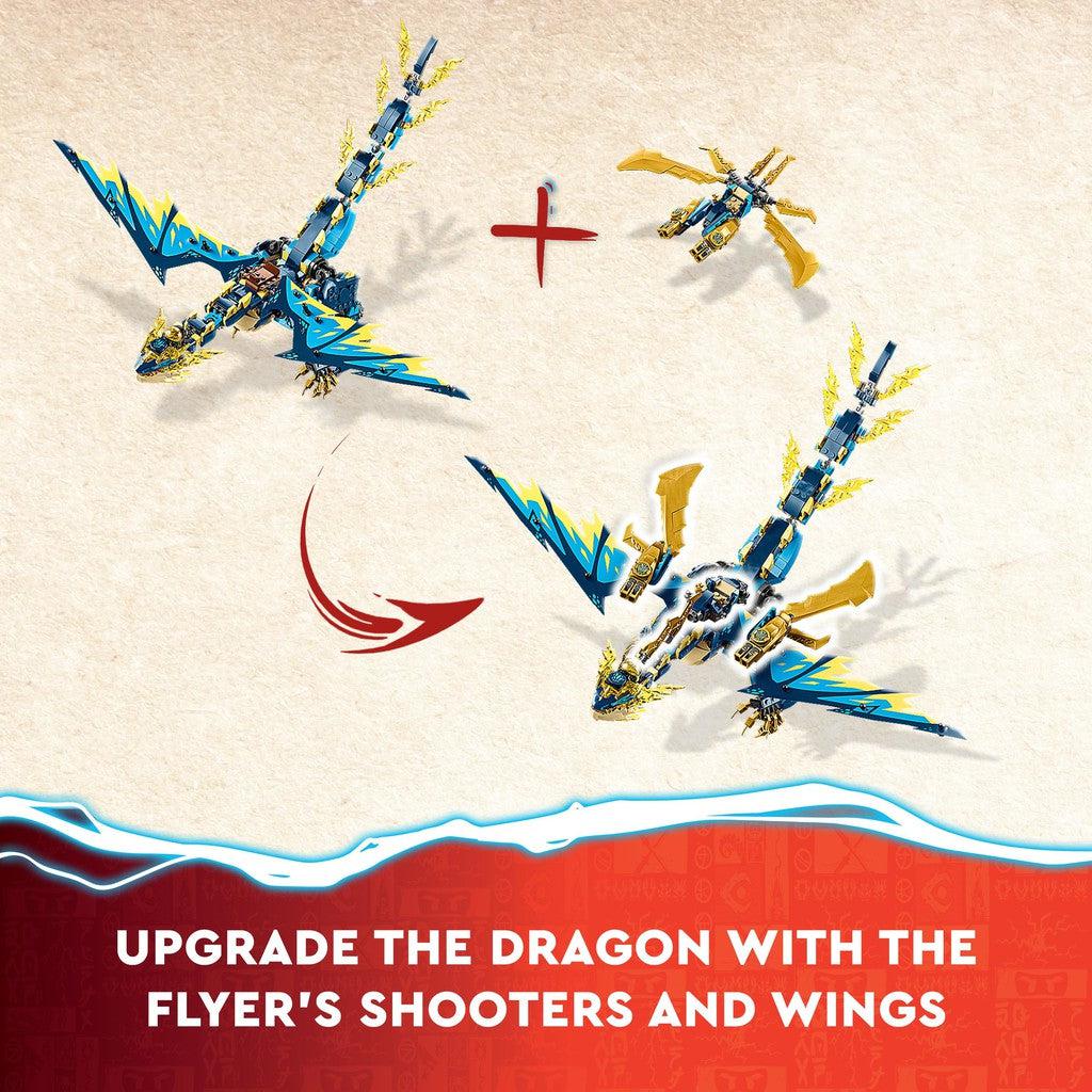 upgrade the dragon with the flyer's shooters and wings