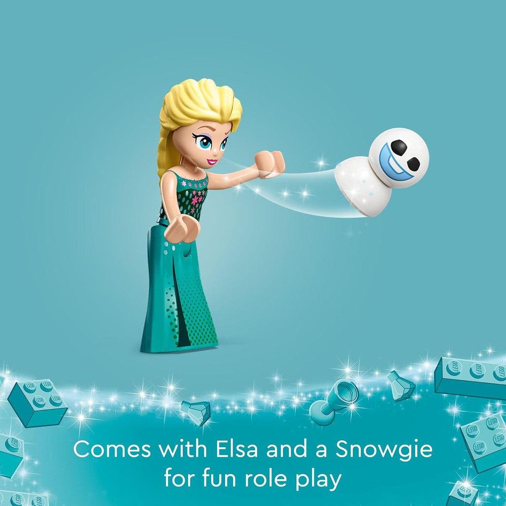 comes with Elsa and a Snowgie for fun role play