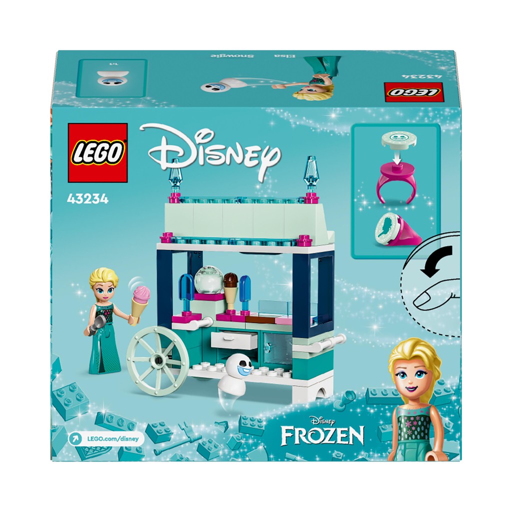 the back of the box shows the ice cream stand and the collectable ring