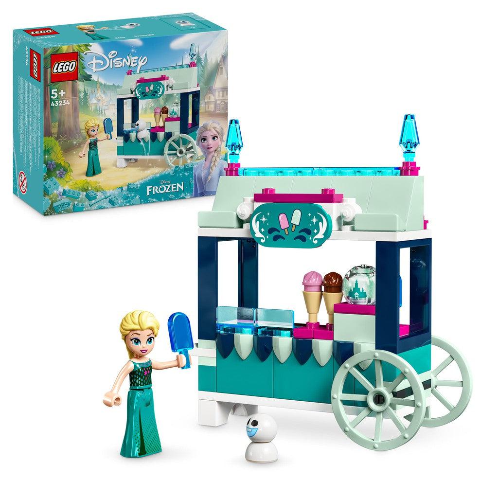 Elsa is selling frozen treats at a market stall.. come get some ice cream from LEGO elsa