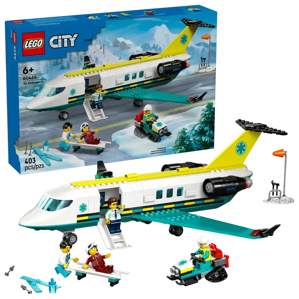 Emergency Air Ambulance Airplane-LEGO-The Red Balloon Toy Store