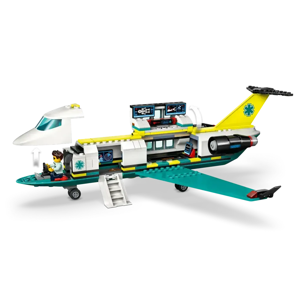 Emergency Air Ambulance Airplane-LEGO-The Red Balloon Toy Store