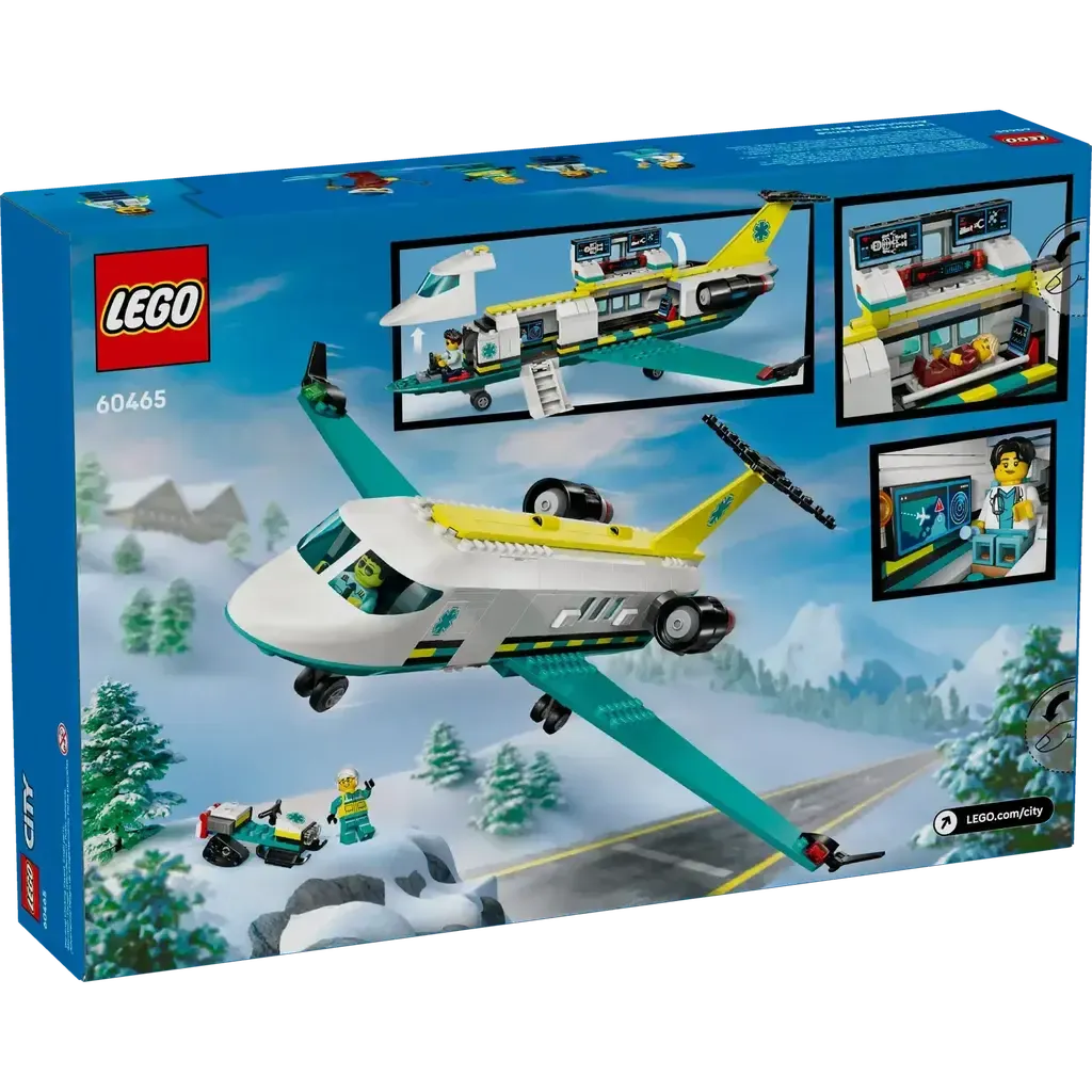 Emergency Air Ambulance Airplane-LEGO-The Red Balloon Toy Store
