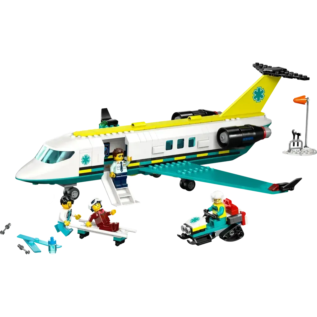 Emergency Air Ambulance Airplane-LEGO-The Red Balloon Toy Store
