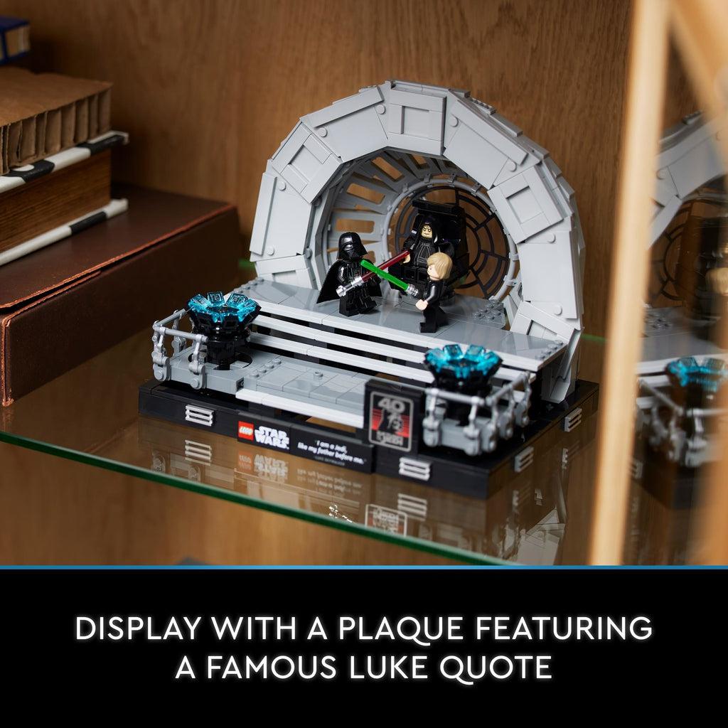 Display with a plaque featuring a famous Luke quote