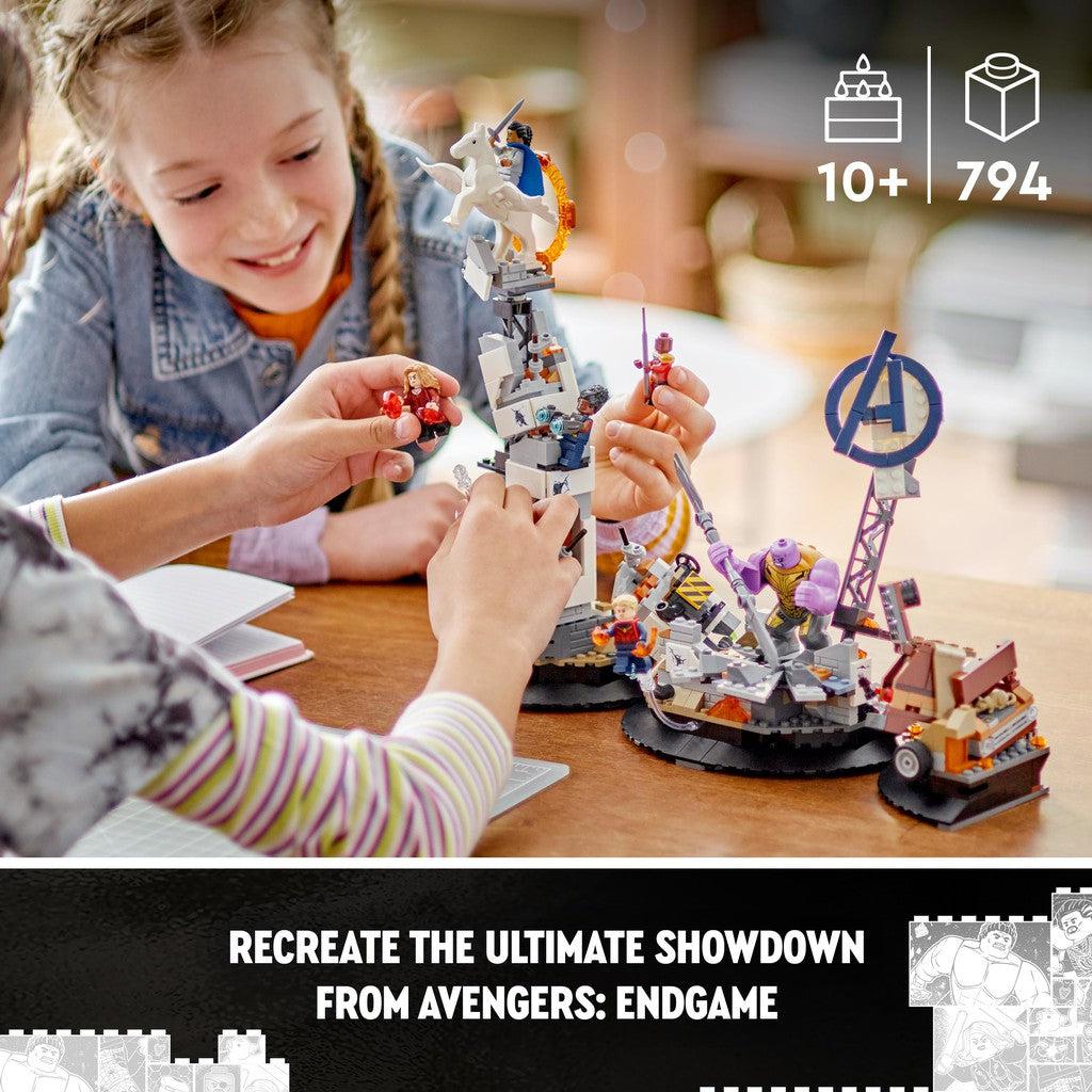 recreate the ultimate showdown from Avengers: Endgame. for ages 10+ with 794 LEGO pieces