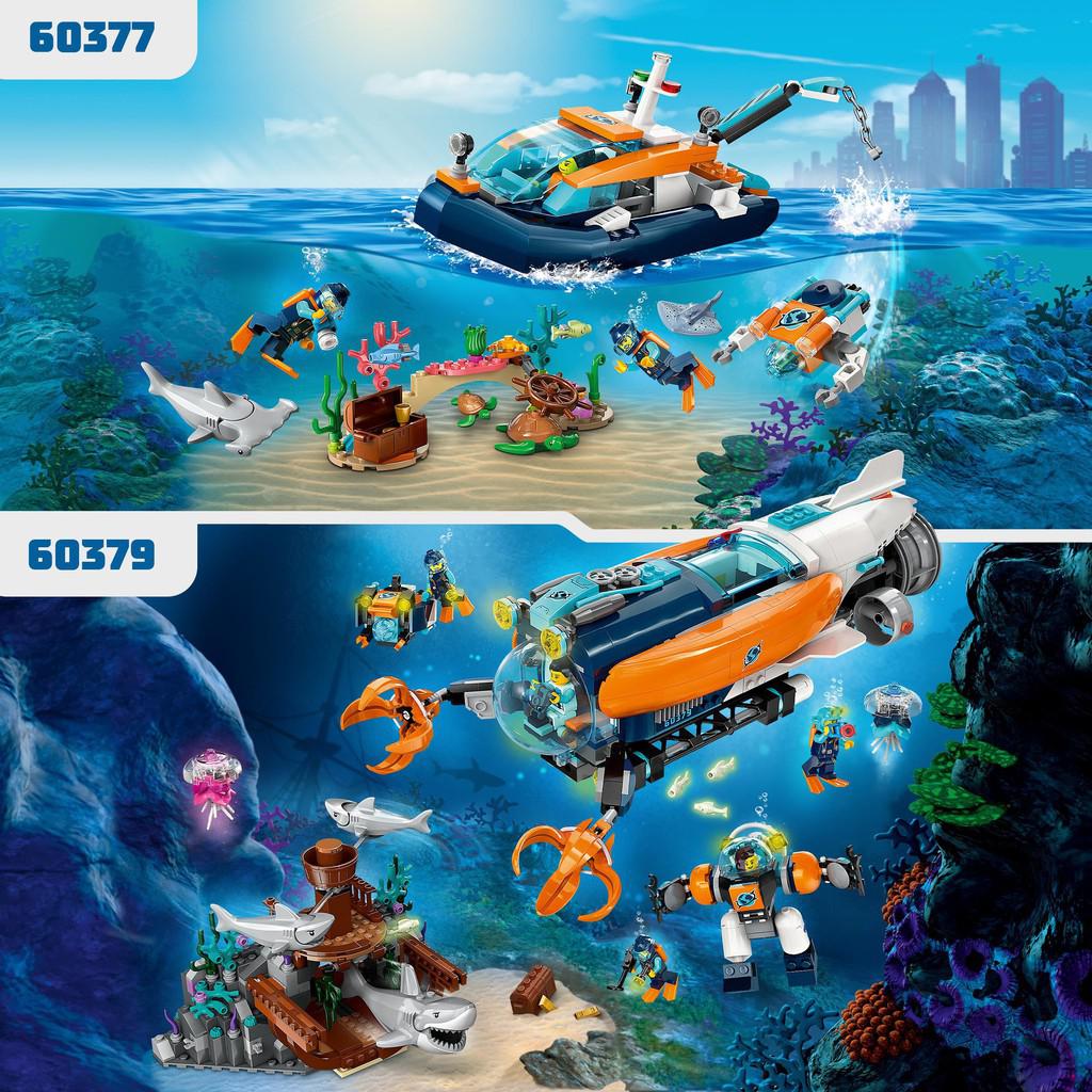 use lego set 60379 60377 for more underwater LEGO fun