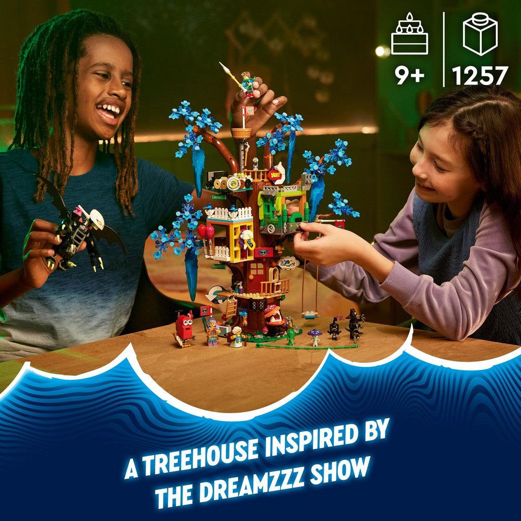 for ages 9+ with 1257 LEGO pieces. A treehouse inspired by the Dreamzzz show. 