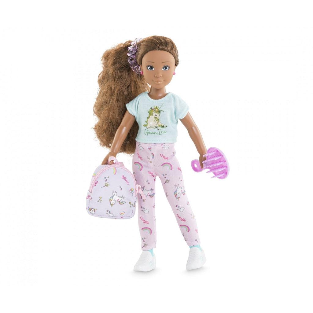 Shows a Corolle Girls Doll wearing the outfit.