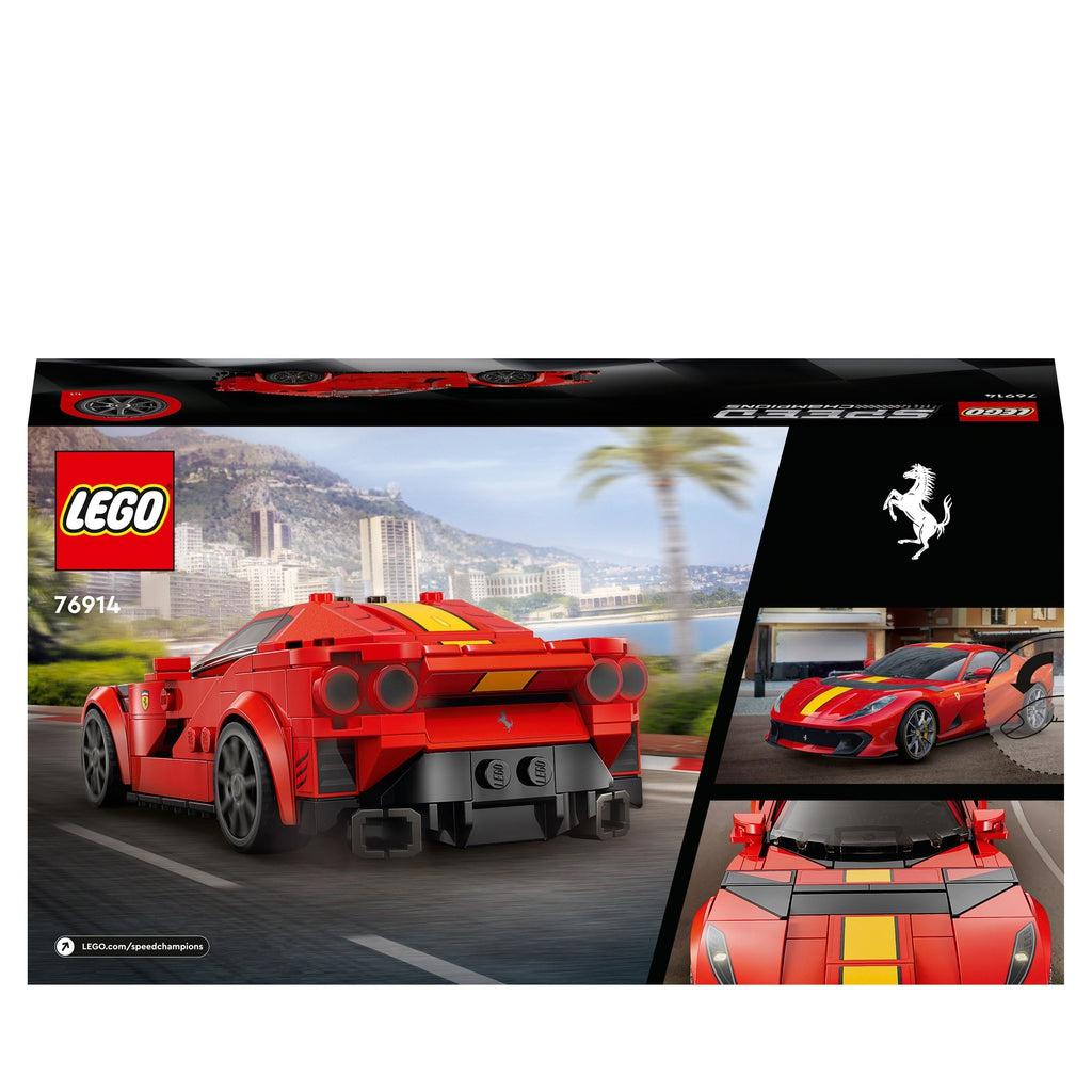 back of the box shows a couple images of the lego car along side a real photo of the actual car it's modeled after