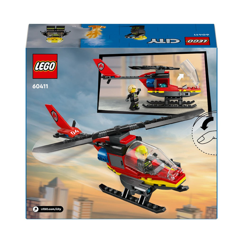 the back of the box shows the helicopter can open to allow the figure to pilot the machine