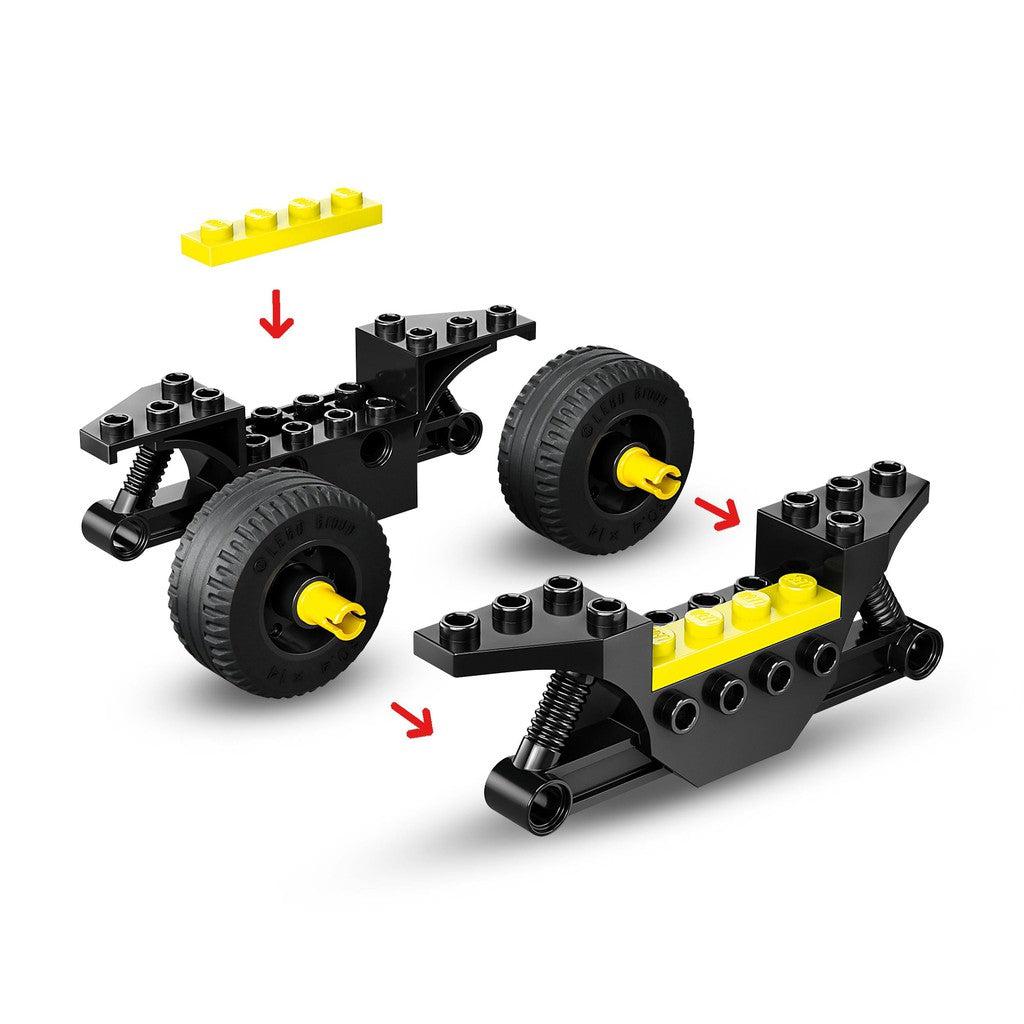 the LEGO motorcycle is made of large LEGO pieces perfect for learning how to build. 