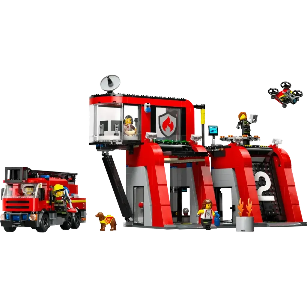 Fire Station with Fire Truck-LEGO-The Red Balloon Toy Store