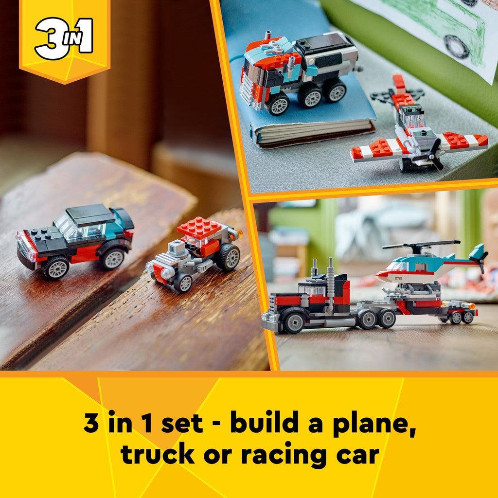 3 in 1 set- build a plane, truck or racing car