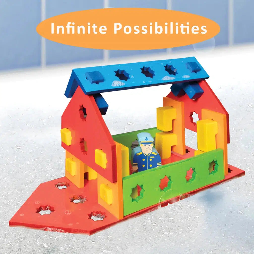Shows that this toy gives infinite possibilities on what to craft.
