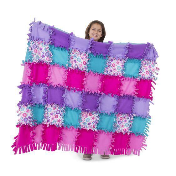 Created by Me - Flower Fleece Quilt-Melissa & Doug-The Red Balloon Toy Store