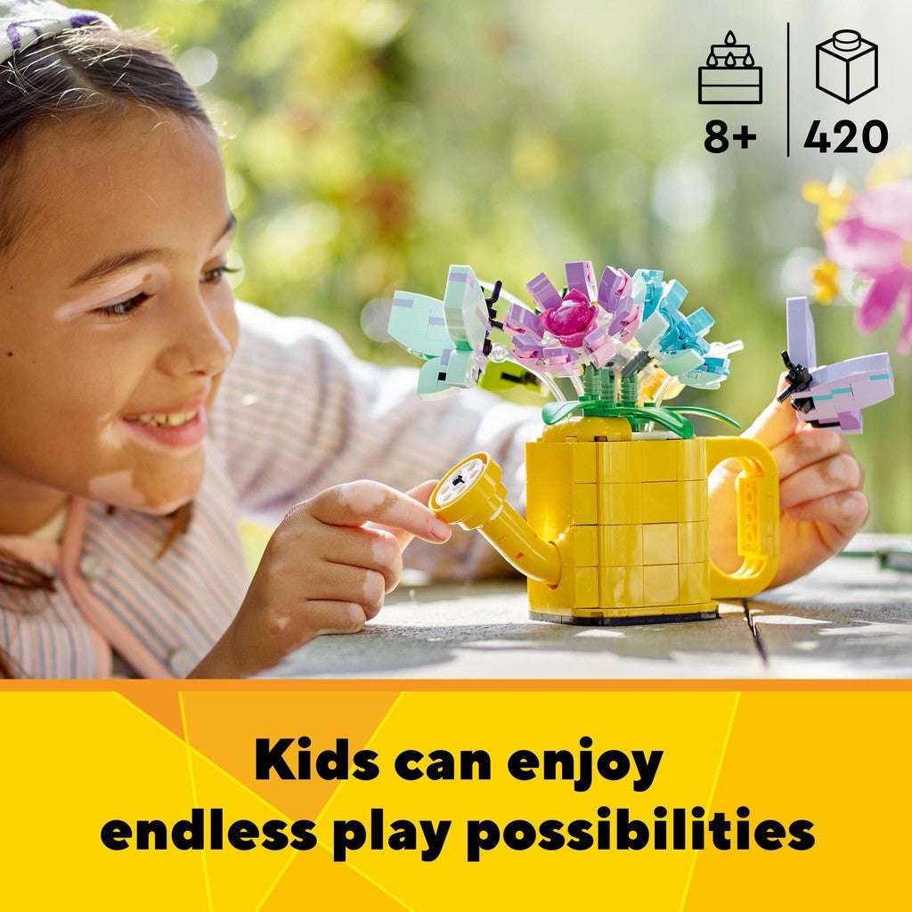 for ages 8+ with 420 LEGO pieces. Kids can enjoy endless play possibilities