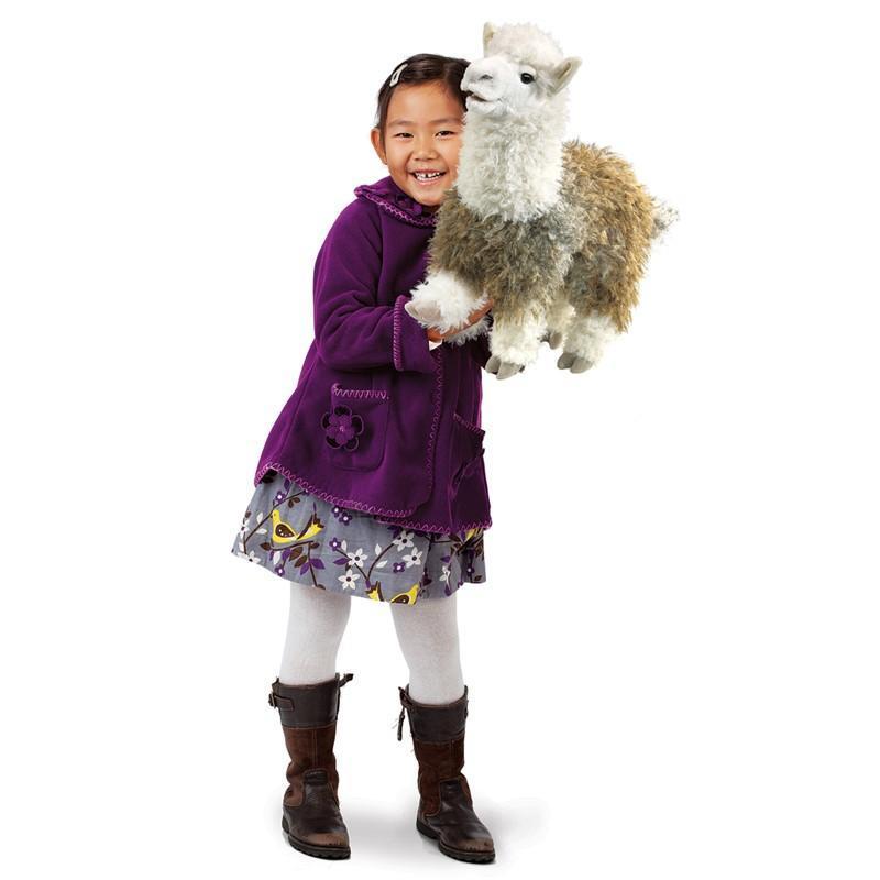 Folkmanis Alpaca Puppet-Folkmanis Inc.-The Red Balloon Toy Store