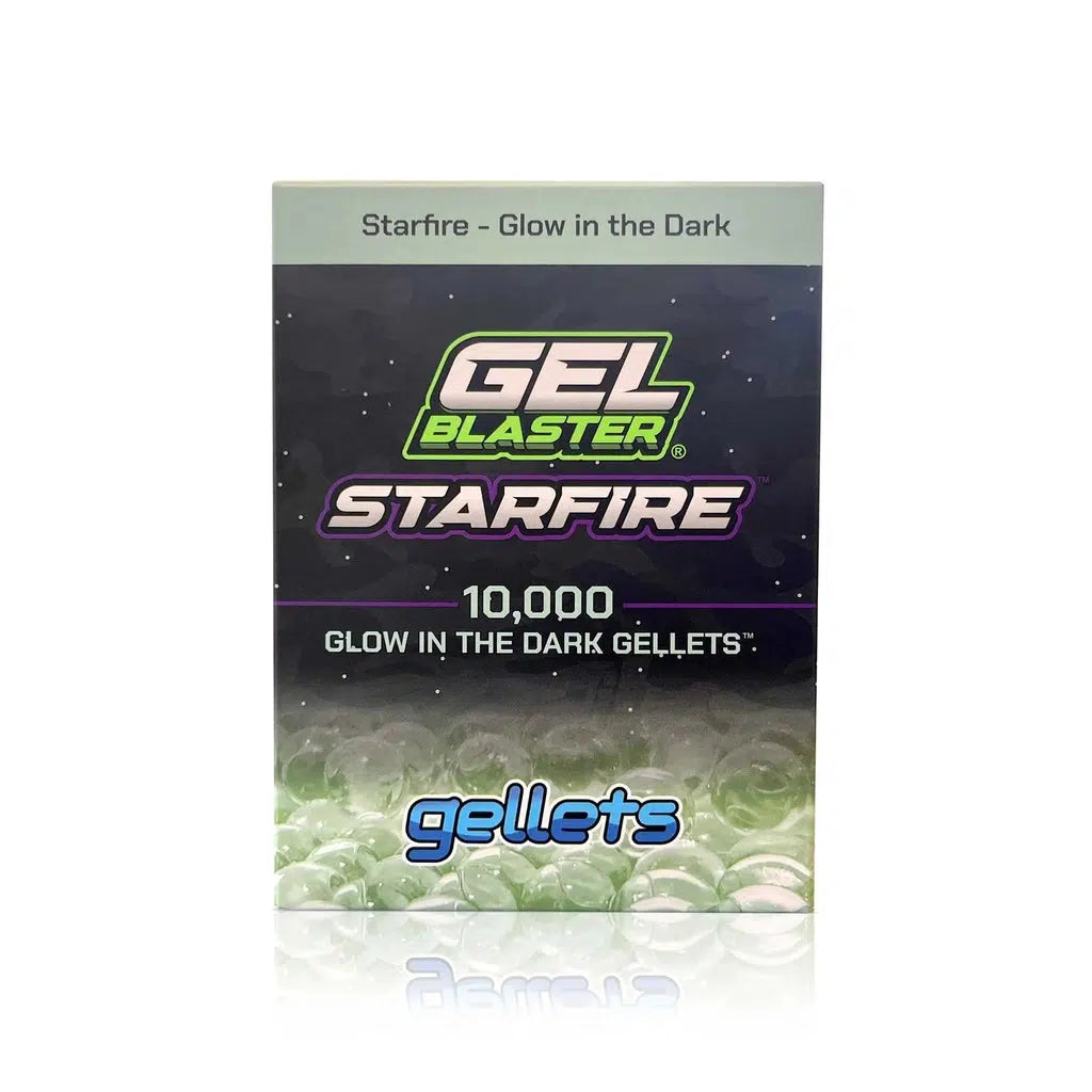 Box states 10k starfire glow in the dark gellets are inside.