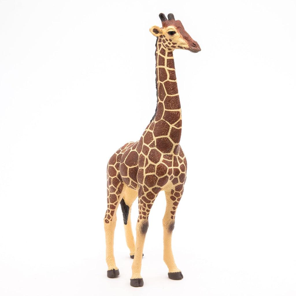 Image of the Giraffe Male figurine. It is a tall tan and brown giraffe with two small black horns on the top of its head.